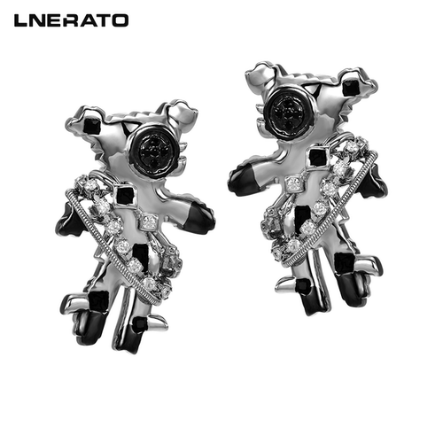 LNERATO马赛克小熊耳钉