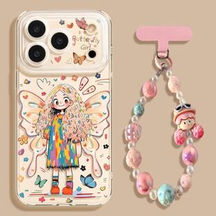 16带挂绳15女孩pro镜头全包max防摔14高能量12可爱13透明17pro套 卡通适用苹果17promax手机壳iphone17新款