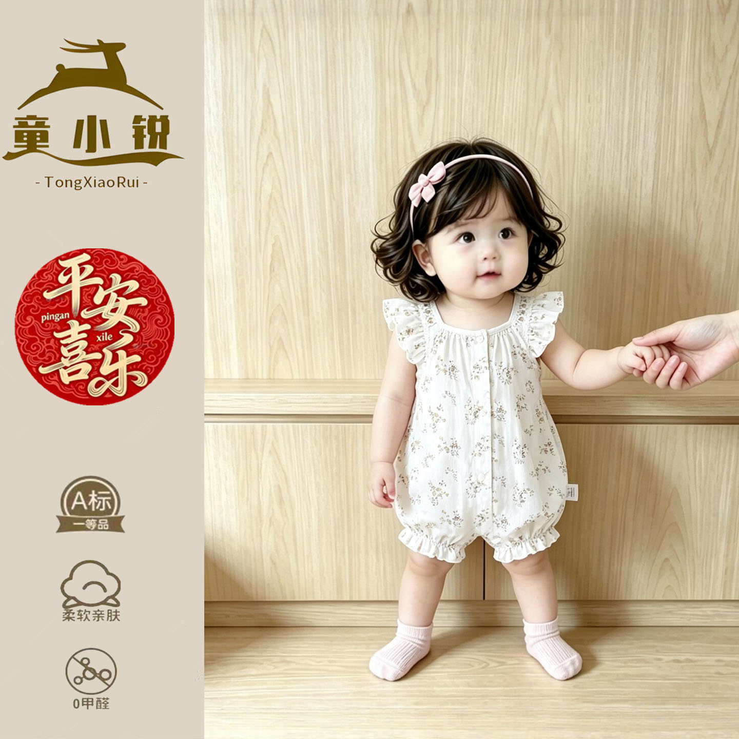 婴儿夏薄款衣服女宝宝连体衣洋气小月龄连身哈衣外出爬服女童夏装