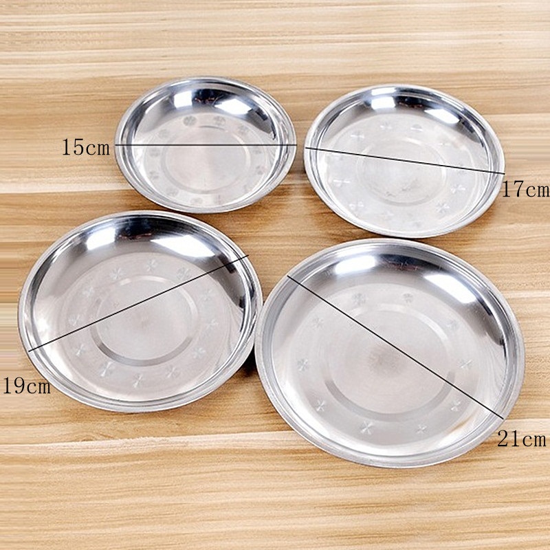 不锈钢菜碟子盘子大圆盘平盘浅盘创意饺子菜盘加厚加深小餐具大号,餐饮具,盘,淘宝优惠券,粉丝福利购,淘宝优惠卷