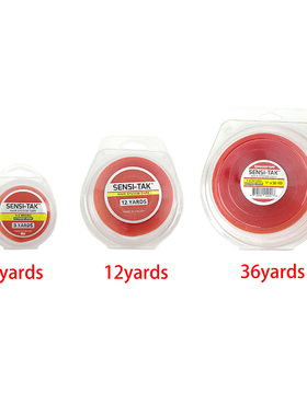 SENSI-TAK美国红胶2.54/1.9cm12码 2周型发块织发补发假发双面胶