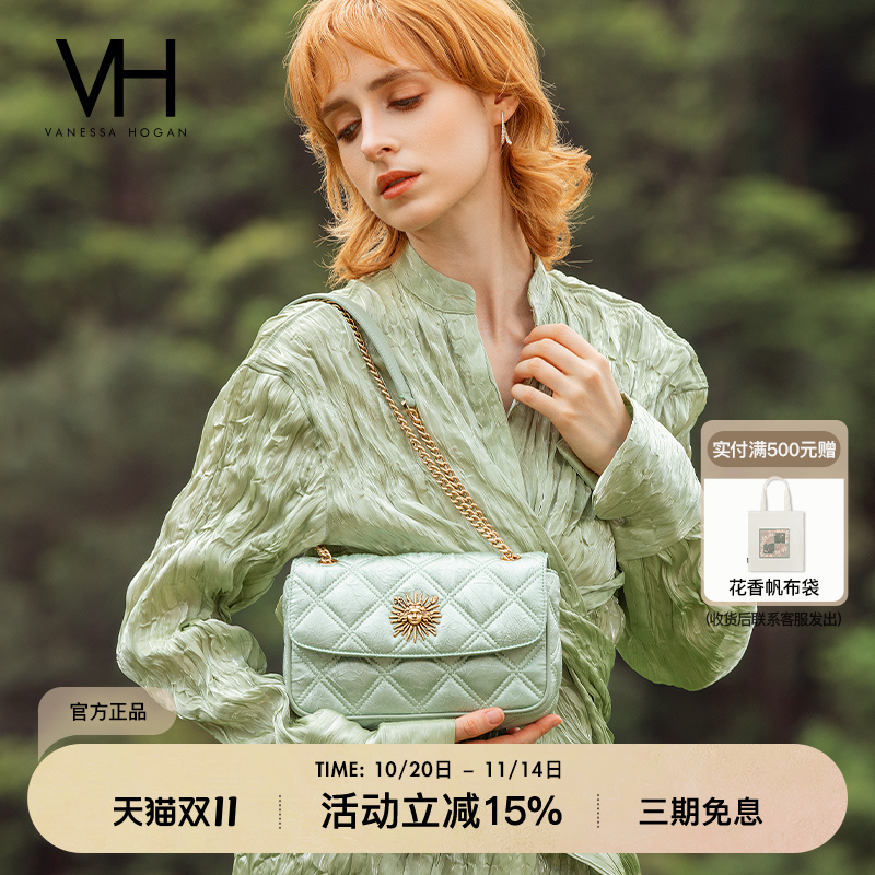 vh女包2022新款复古单肩链条