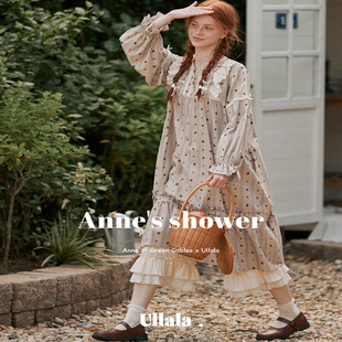 Ullala韩国进口乌拉拉睡衣女秋季纯棉长袖长裤甜美碎花25010