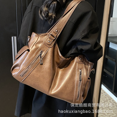 包包女托特包大容量秋冬可斜挎2025新款复古百搭单肩手提包