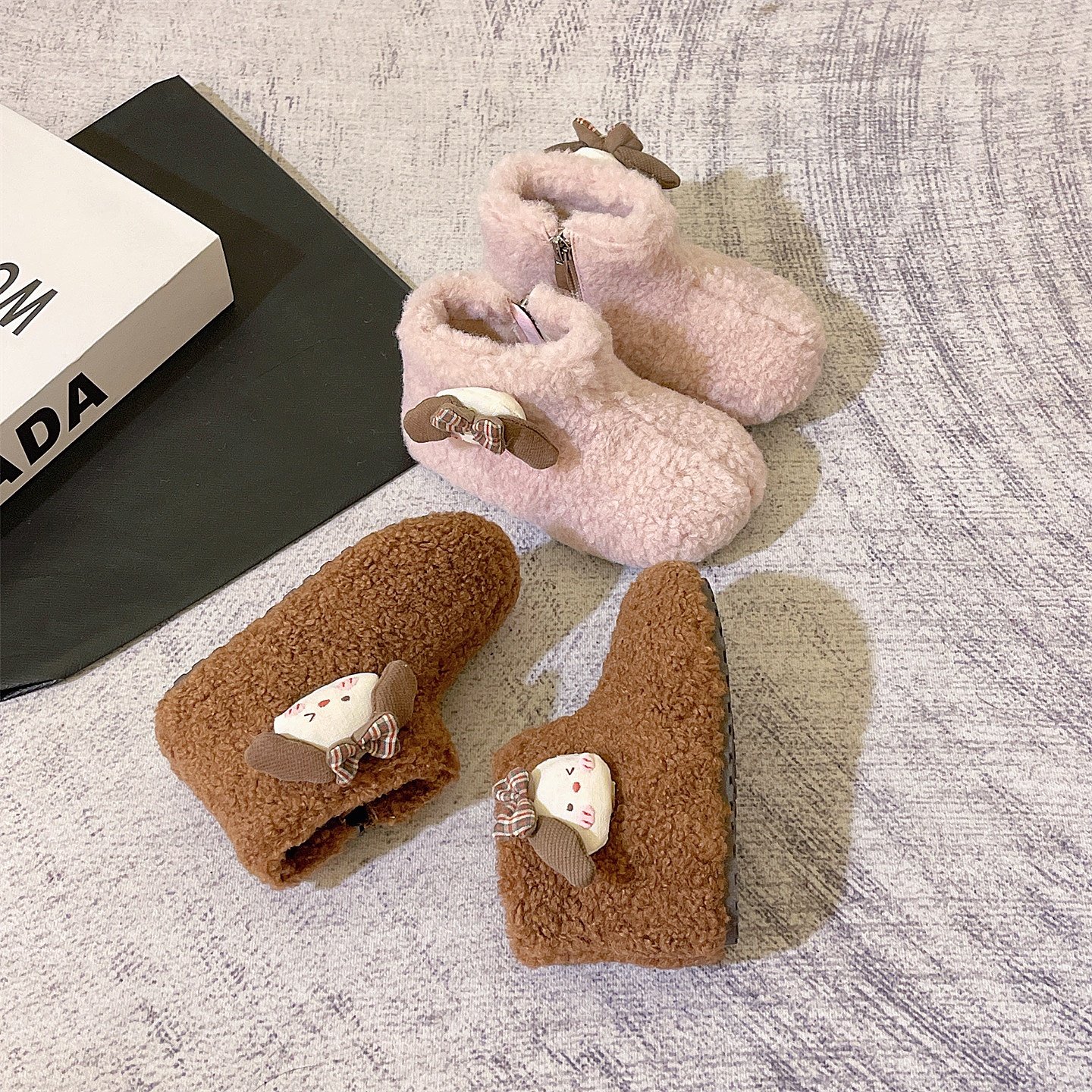 2025冬季新款女童毛靴加绒保暖可爱小兔公主羊羔毛小童宝宝二棉靴,童鞋/婴儿鞋/亲子鞋,棉靴,淘宝优惠券,粉丝福利购,淘宝优惠卷