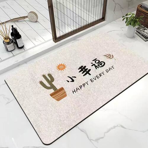 浴室门口地垫卫生间吸水速干脚垫硅藻泥门垫入户大门口厨房垫
