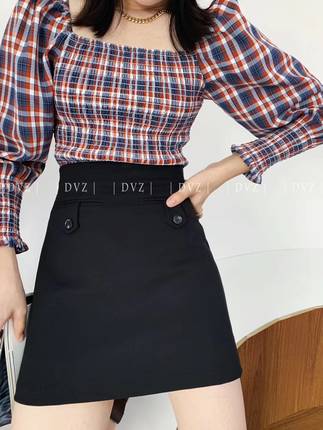 DVZ半身裙2025年新款高腰显瘦黑色薄款百搭气质a字包臀短裙一步裙