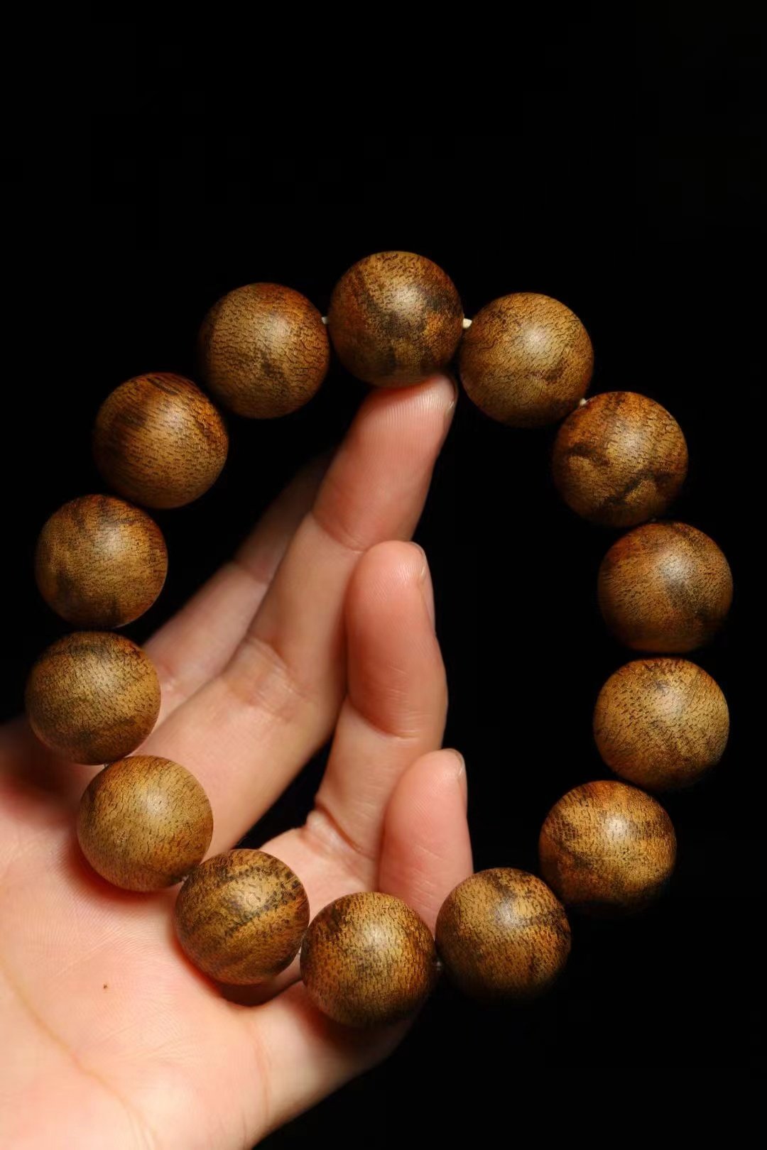 天然白奇楠沉香手串1.6男士野外生沉香木手链文玩送礼佛珠棋楠串