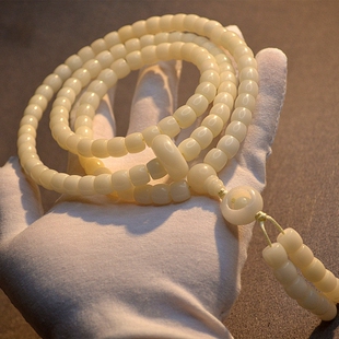 白玉菩提根手串佛珠金刚星月菩提子男女直切手链配文玩饰品108颗