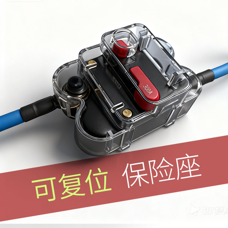 房车改加装逆变器保险丝盒座副电瓶大功率80/100/200A300安12V4汽