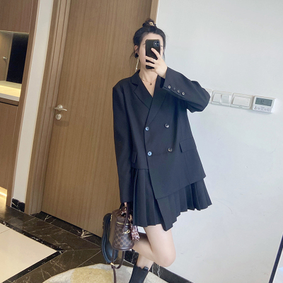 韩版通勤纯色连衣裙长袖