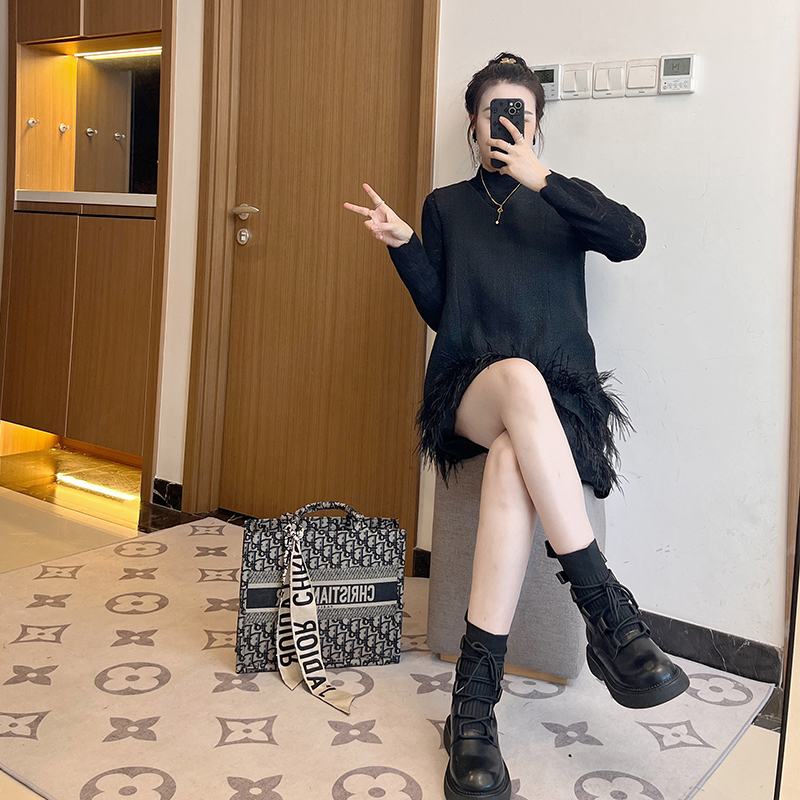 高级感小香风背心裙大码法式