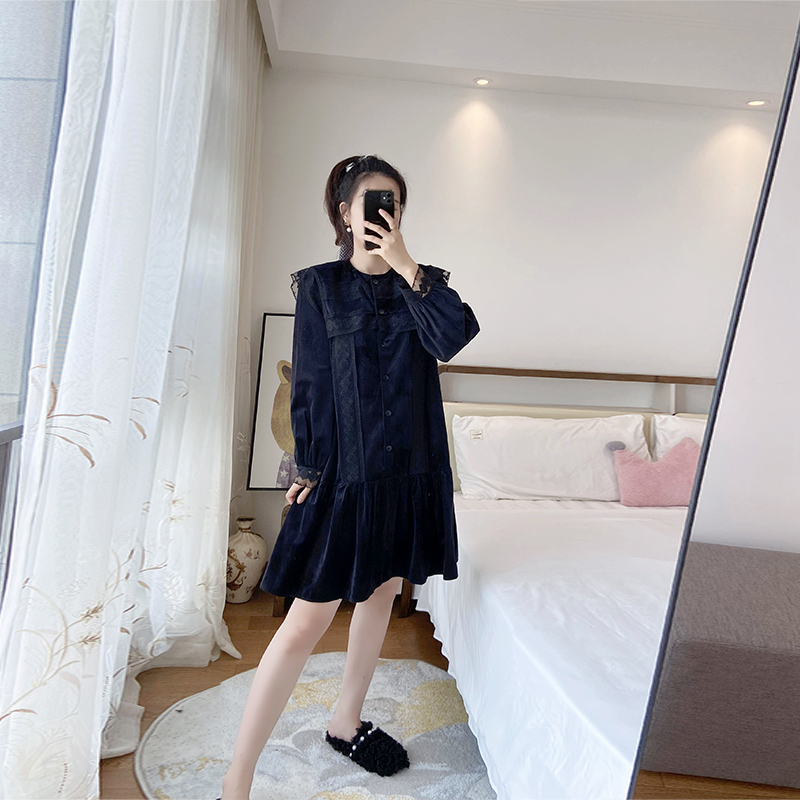 爵莱菲气质宽松大码显瘦连衣裙