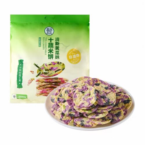 盒马十蔬米饼清新黄瓜味480g内含6小包独立包装包邮