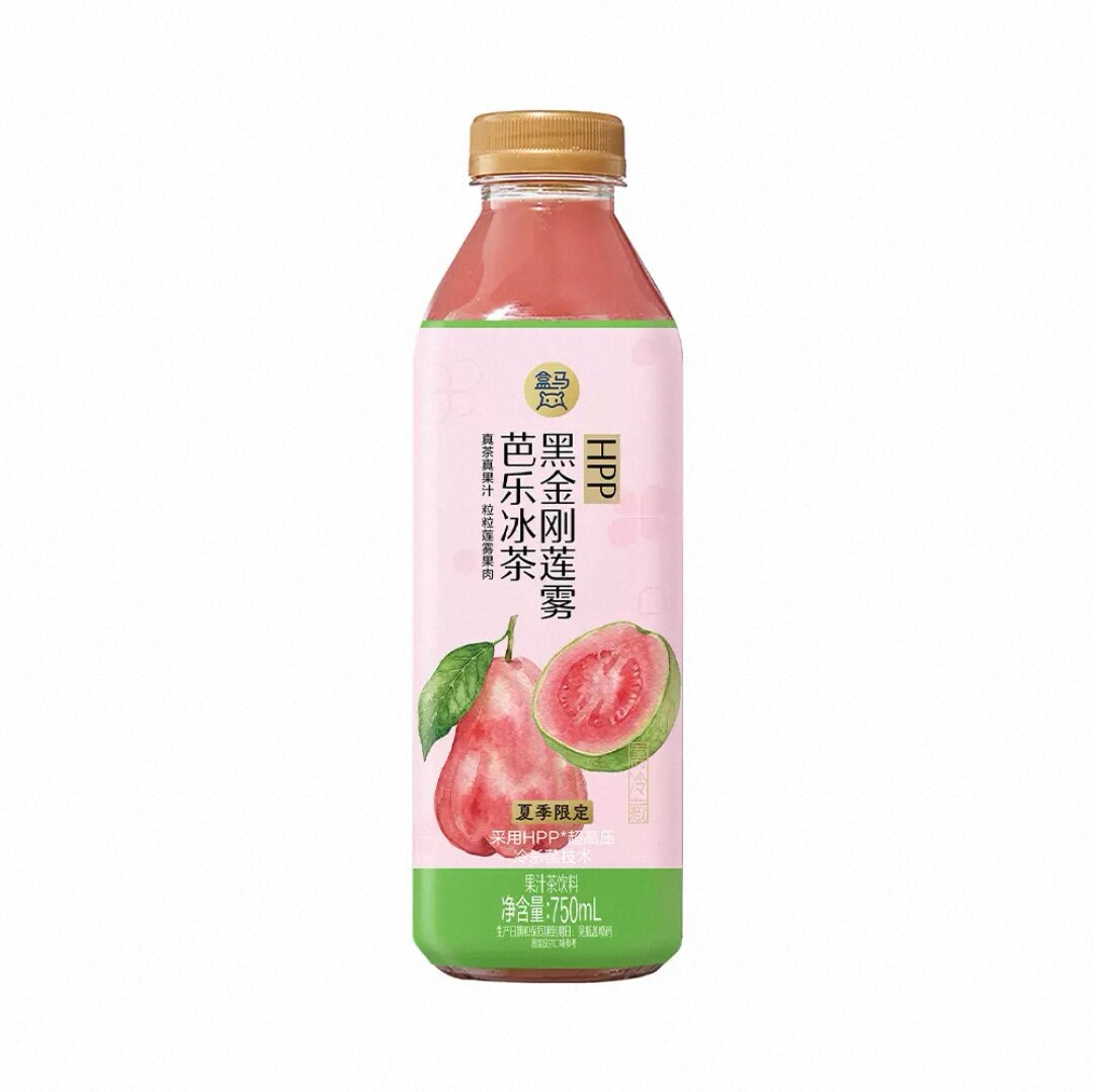 盒马 HPP黑金刚莲雾芭乐冰茶750ml冷藏短保28天新品包邮