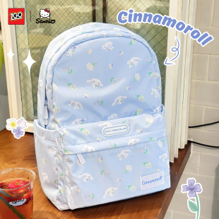 三丽鸥玉桂狗联名印花双肩包女学生卡通书包初中女生轻便户外背包