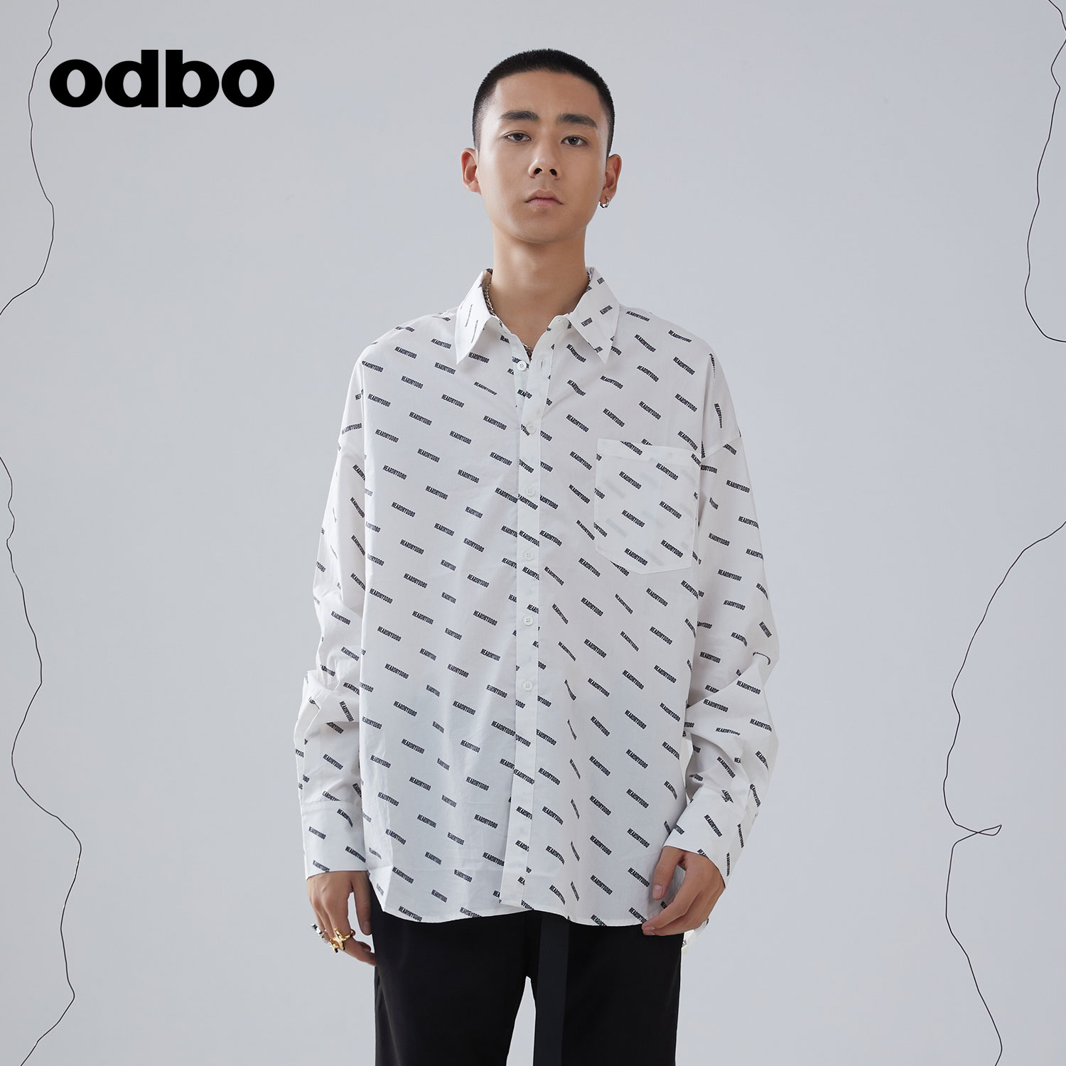 heardbyodbo高级感休闲印花上衣