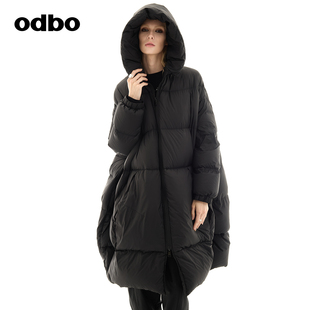 抗寒加厚保暖中长款 新款 外套233g 欧迪比欧90鹅绒羽绒服冬季 odbo