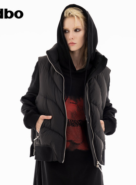 odbo欧迪比欧85鸭绒羽绒马夹女秋冬新款抗寒保暖百搭棉服外套加厚