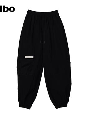 odbo/欧迪比欧 时尚痞帅工装束脚裤女秋冬显瘦宽松灯笼裤收口卫裤