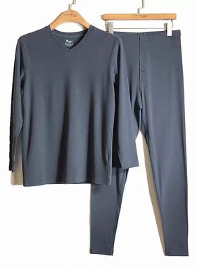 凯撒CaserV领男士80支舒贝丝羊毛保暖秋衣套装超细腈纶AL60-3107