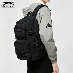 slazenger双肩包男新款大容量学生书包女通勤电脑包旅行背包男