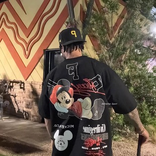 civilregime 超大T恤 联名款oversize美版街头风运动训练纯棉短袖