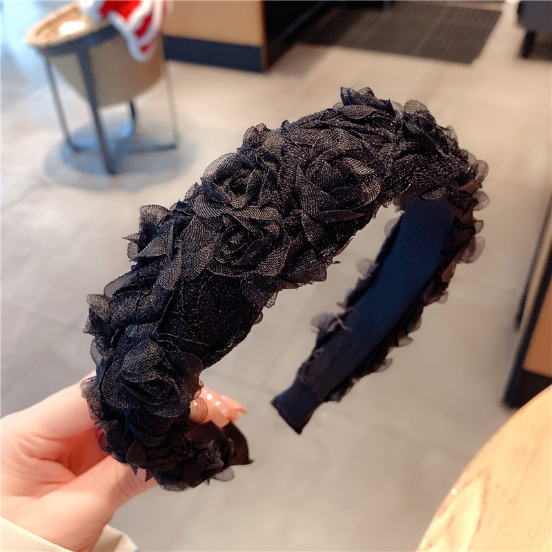 韩国高颅顶甜美蕾丝发箍显脸小