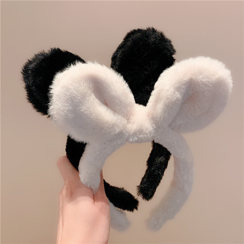 韩式新款大毛毛兔耳朵发箍
