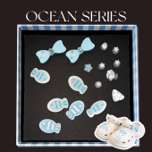 网红立体装 趣味小鱼贝壳DIY可拆卸时尚 扣百搭新款 鞋 饰 韩系洞洞鞋