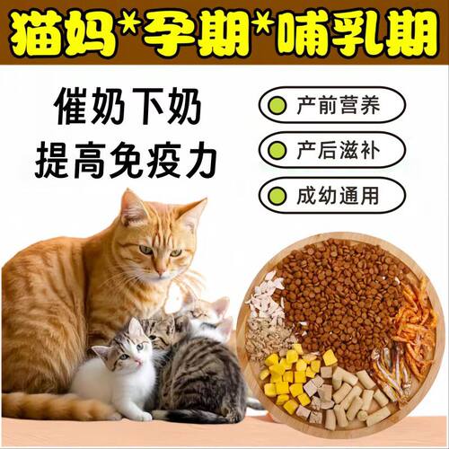 猫妈妈哺乳期孕猫母猫怀孕期猫粮全阶段适用成猫幼猫通用型满月后