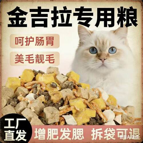 金吉拉专用10斤猫粮5斤冻干美毛配方幼猫成猫通用型便宜大小通用