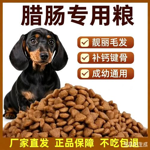 腊肠犬专用狗粮成犬幼犬通用型40斤大包装便宜营养均衡