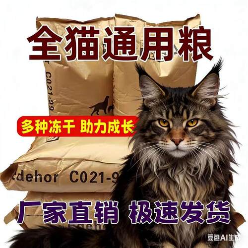 通用型冻干猫粮10斤装5斤全阶段大包装家猫流浪猫大小猫便宜1二月