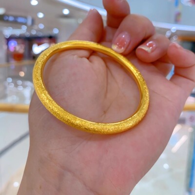 正品气质款百搭黄金手镯时尚