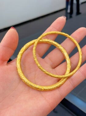 水贝黄金包银古法吉言手镯