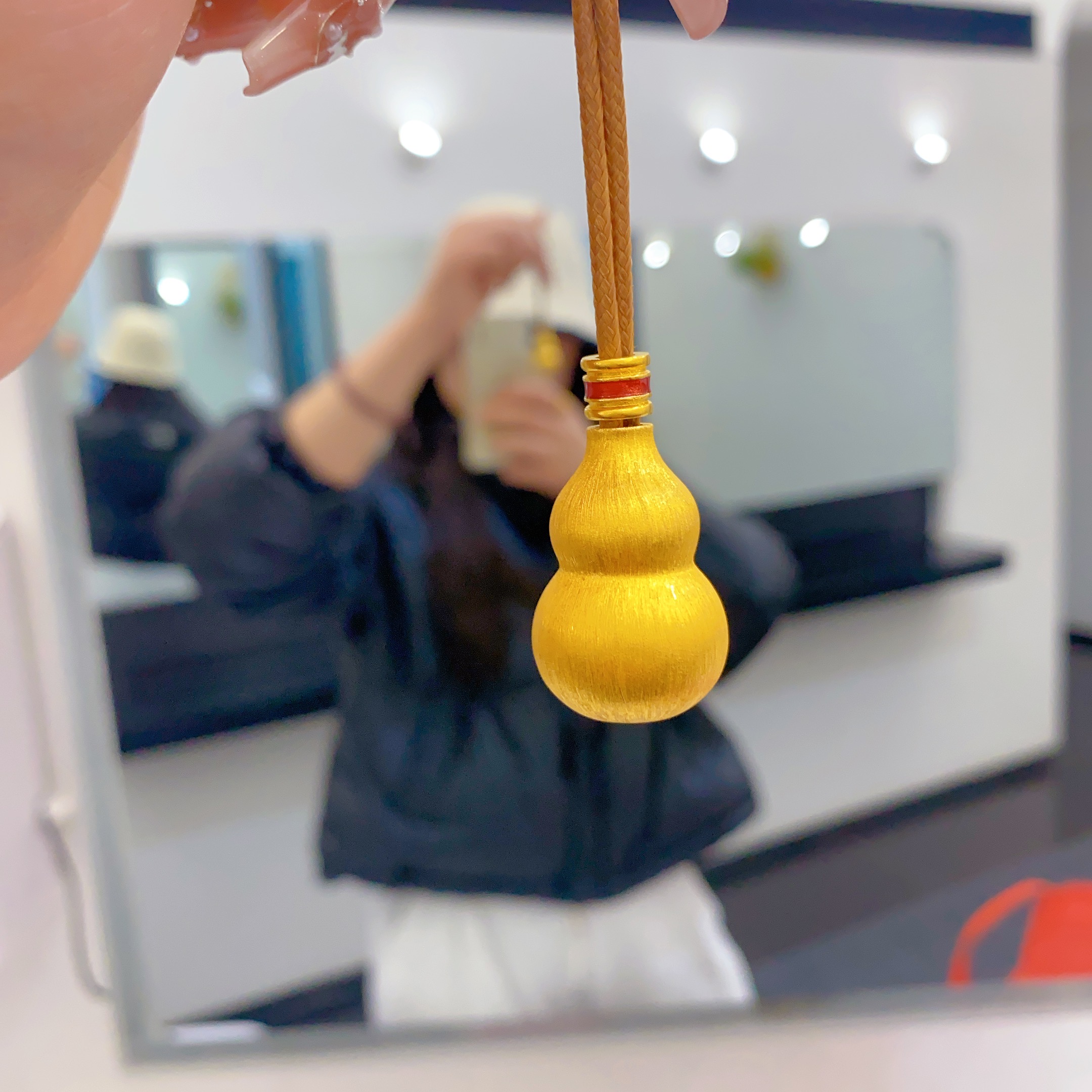 金包银吊坠女古法拉丝福禄葫芦