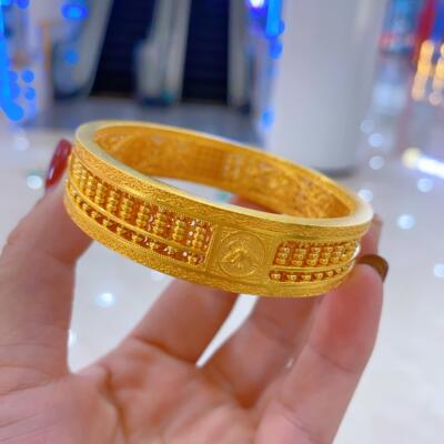 金包银算盘手镯转运珠手工制作