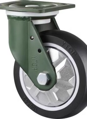 直销黑色TPU聚氨酯万向轮4 5寸6寸8寸刹车轮定轮卓烨锰钢脚轮21AH