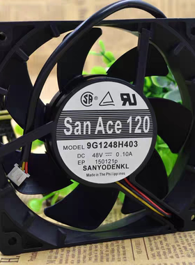 三洋9G1248H403 48V 0.10A 12025 12CM 120*120*25MM散热风扇
