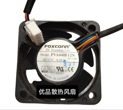 富士康全新PVA040F12N 4020 12V 0.28A 4CM厘米PWM温控散热风扇