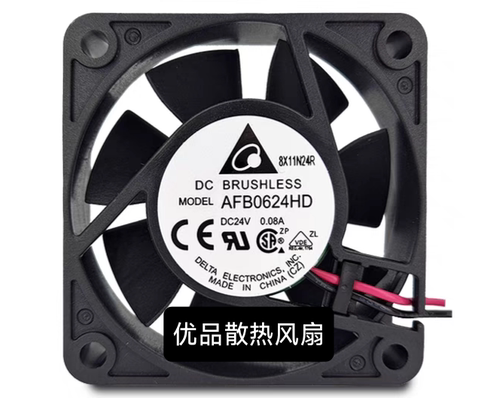 AFB0624HD台达 6020 24V 0.08A 6CM双滚珠静音变频器散热风扇