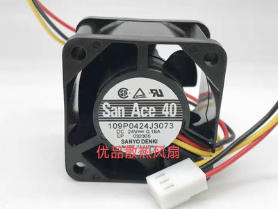 三洋SANYO全新原装 109P0424J3073 4028 24V 0.18A变频器散热风扇