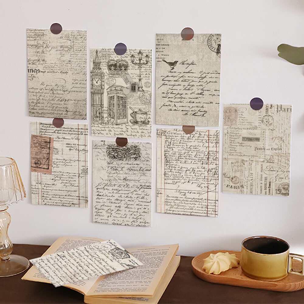 法式复古艺术墙贴卡片宿舍装饰