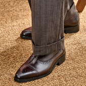 履舒适通勤皮鞋 ZEYIMAKE壹植鞋 三接头雕花商务牛津鞋 软底软面