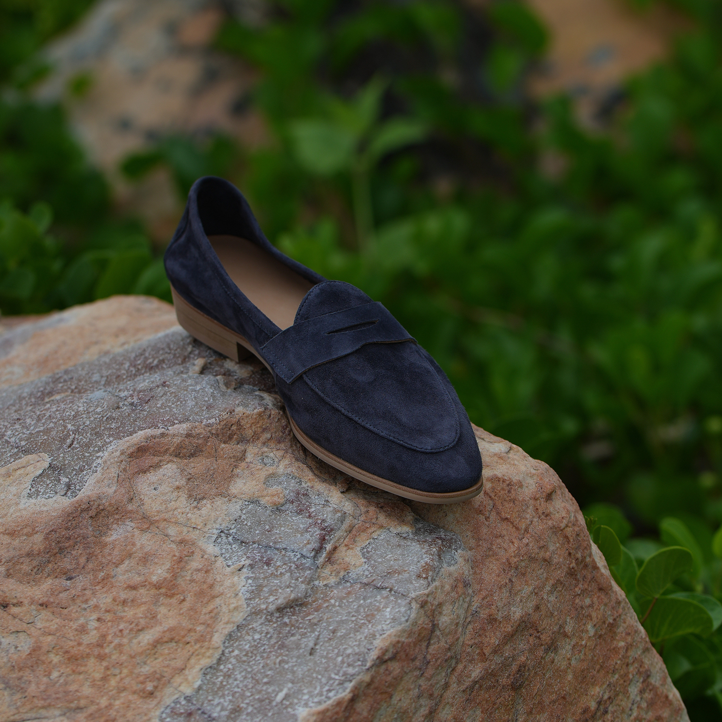 ZEYIMAKE壹植乐福鞋男便士无结构夏季透气真皮休闲英伦翻毛皮皮鞋