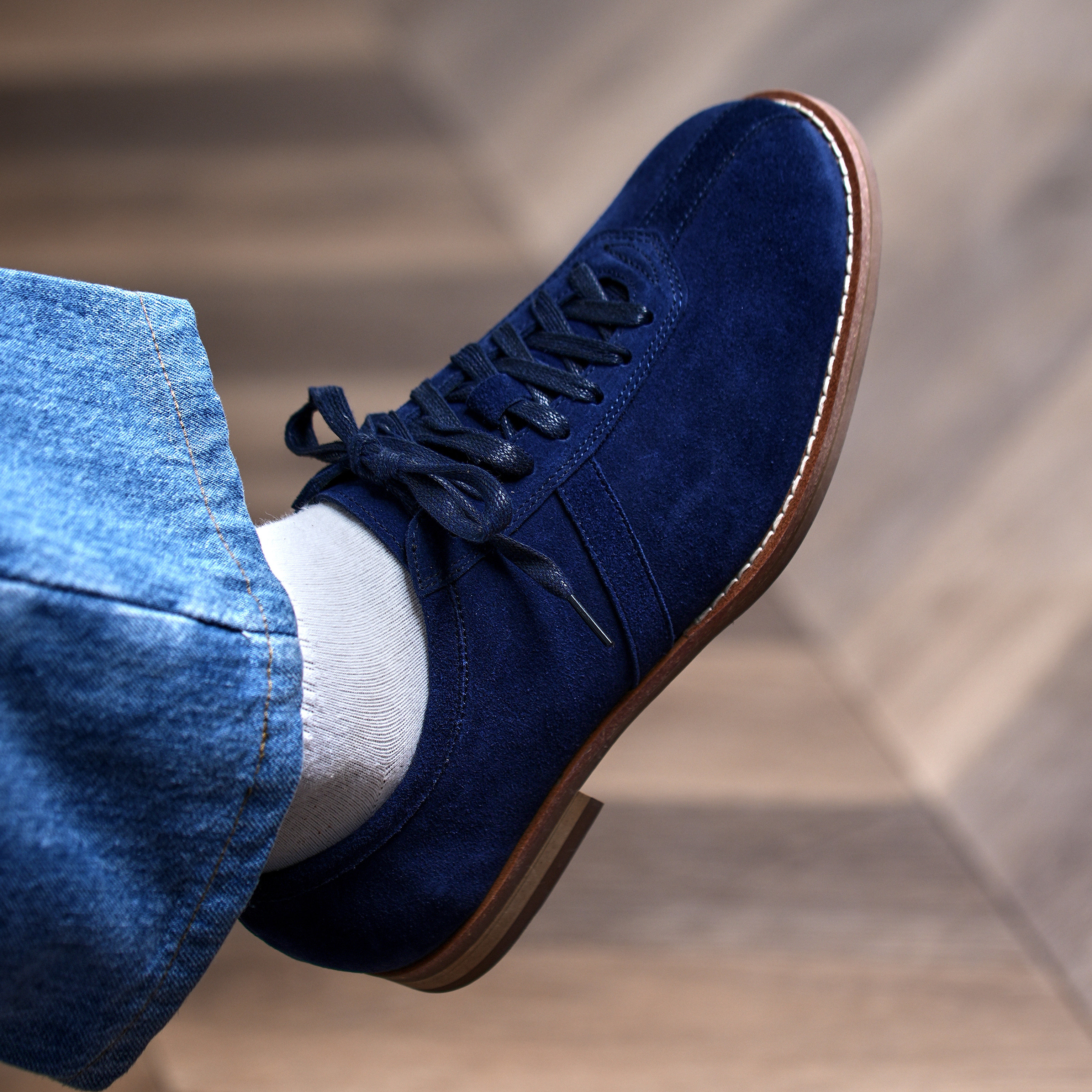 ZEYIMAKE壹植保龄球鞋男休闲鞋美式复古运动真皮男士百搭厚底增高