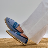 男草鞋 一脚蹬懒人鞋 亚麻便士乐福鞋 ZEYIMAKE渔夫鞋 男春夏季 透气