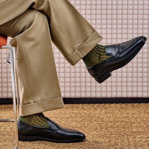 ZEYIMAKE壹植乐福鞋真皮英伦风男士休闲皮鞋一脚蹬豆豆鞋复古便士