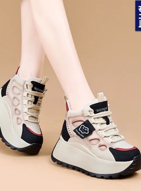 厚底增高老爹女鞋加绒20252秋冬新款爆款休闲增高软底舒适运动鞋